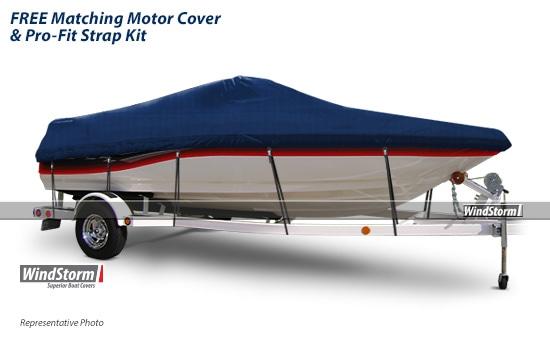 WindStorm Boat Cover for TRI HULL RUNABOUT Fits 21�6&quot; LENGTH up to 102