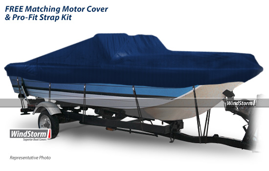 WindStorm Boat Cover for TRI HULL RUNABOUT Fits 21�6&quot; LENGTH up to 102