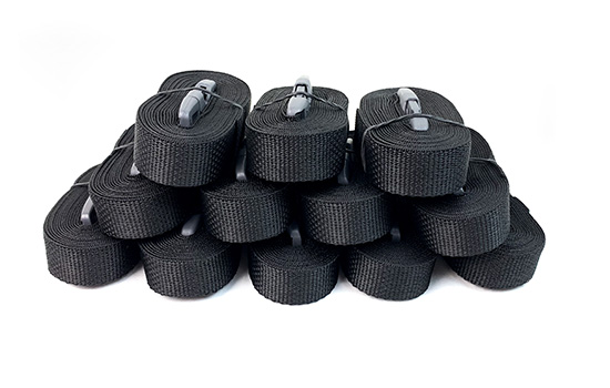 Boat Cover Tie Down Strap Kit with 12 off at 8ft x 1inch wide webbing straps 