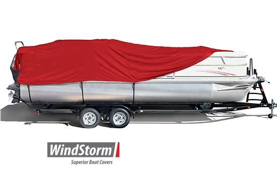 WindStorm™ boat covers are created from solution dyed fabric which results in a vastly superior product that will hold color longer and remain much stronger.