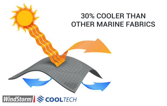 30% cooler than other marine fabrics