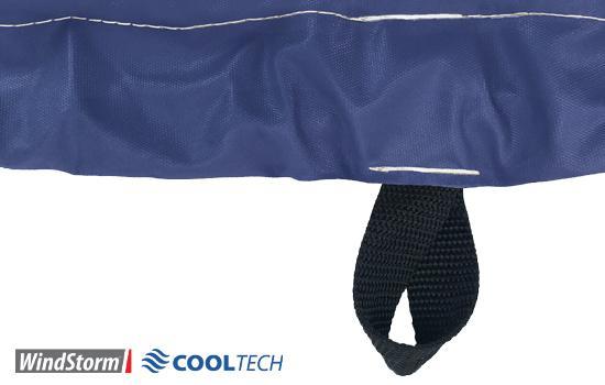 Sewn-in marine grade straps for a secure tie-down