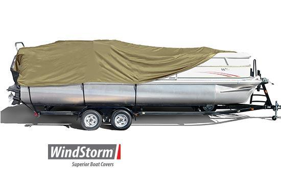 WindStorm&trade; boat covers are created from solution dyed fabric which results in a vastly superior product that will hold color longer and remain much stronger.