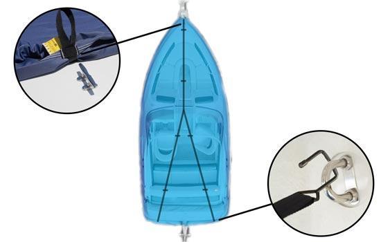 IDGELINE built in cover support available as an option for this cover. Adjustable straps support the cover to reduce sagging and water pooling