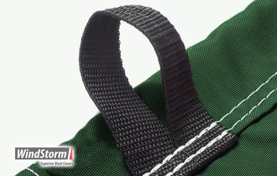 Sewn in marine grade straps for a secure tie down