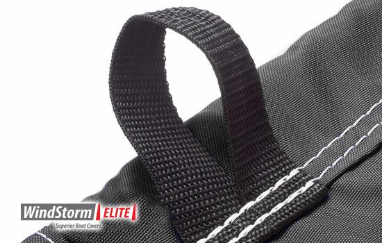 Sewn in web loops provide tie down points to hold cover snugly in place.