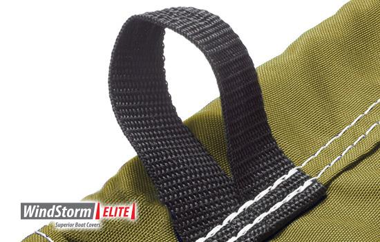 Sewn in web loops provide tie down points to hold cover snugly in place.