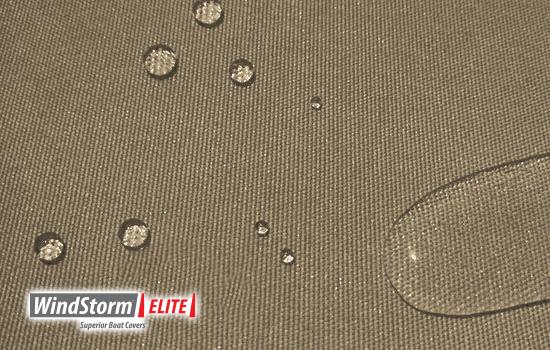 Waterproof material repels water while letting moisture escape from under the cover.