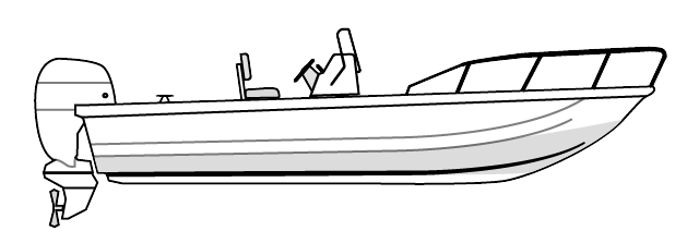 V HULL FISHING - Center Console, High Bow Rails (up to 24") 
