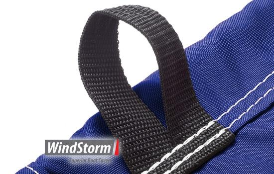 Sewn in marine grade straps for a secure tie down