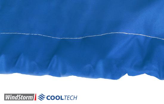 A heavy-duty military grade shock cord hem for a precision tailored fit without raw edges