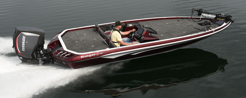 Eevelle Ranger Bass Boat with angled transom